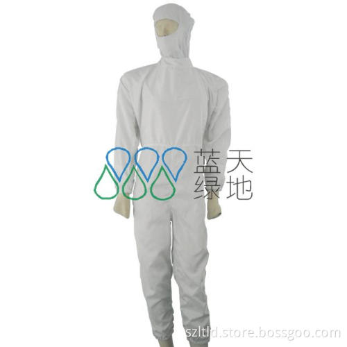ESD Jumpsuit with Cap-Oblique (left ear) Opening Design (LTLD102-4)